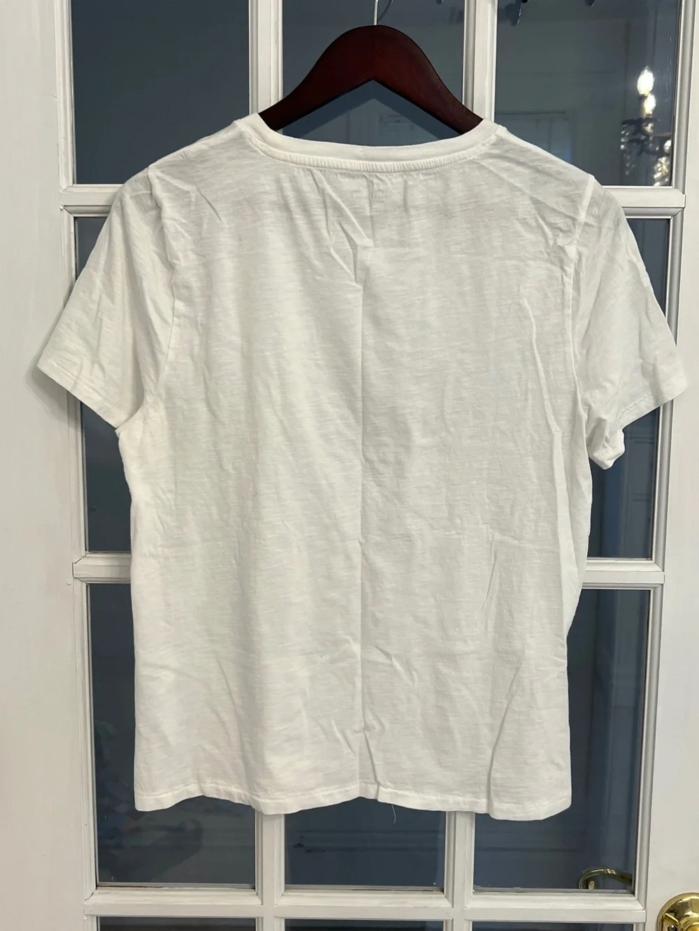 J. CREW Women's White Vintage Cotton Crewneck Short Sleeve Tee Size L